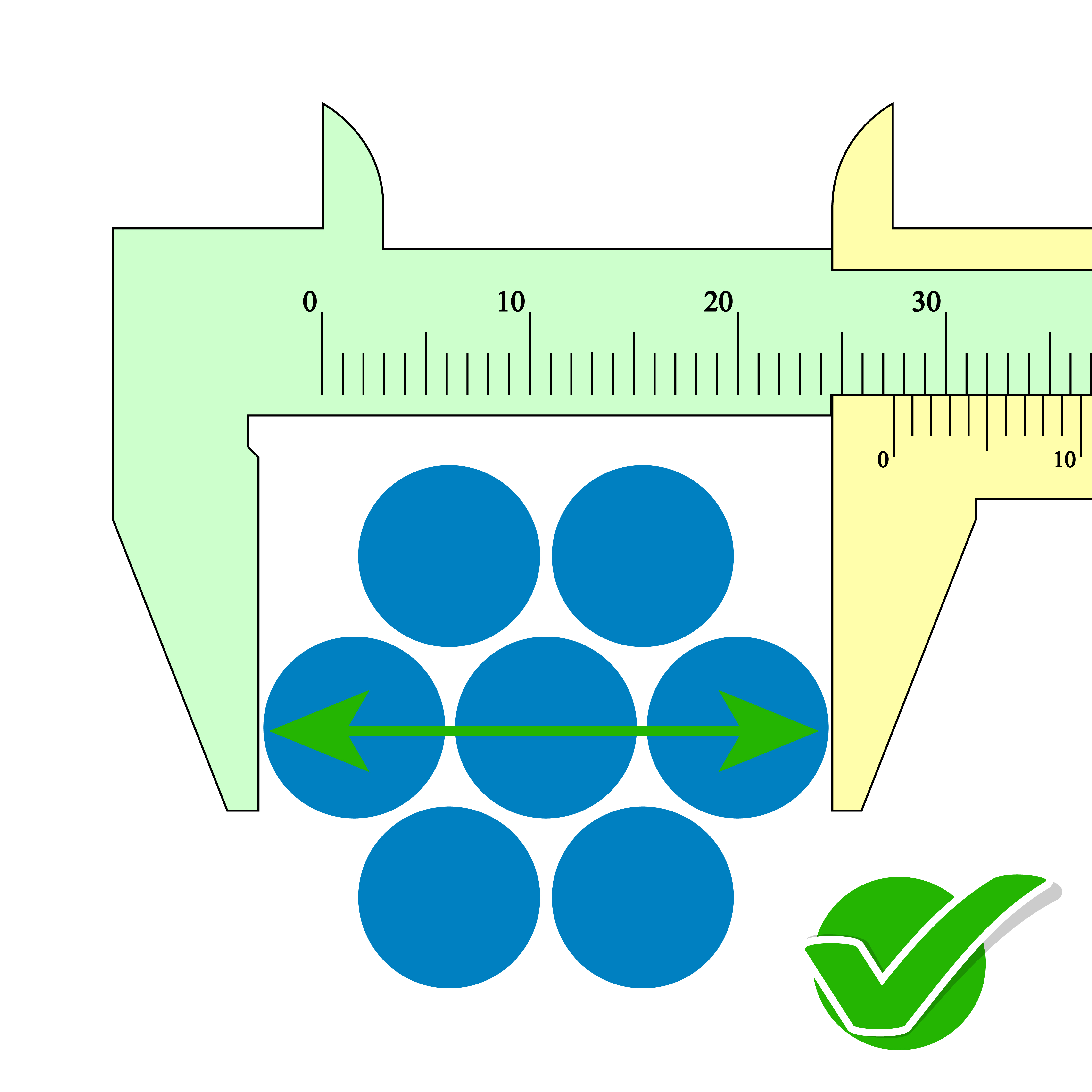 Correct measurement of cable diameter